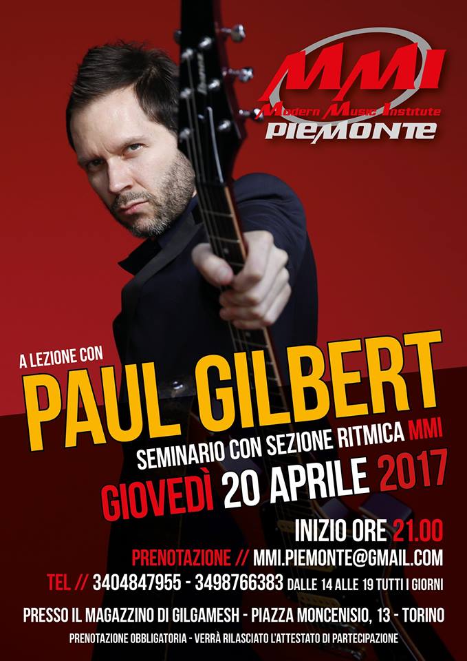 Paul Gilbert Masterclass MMI Piemonte 2017