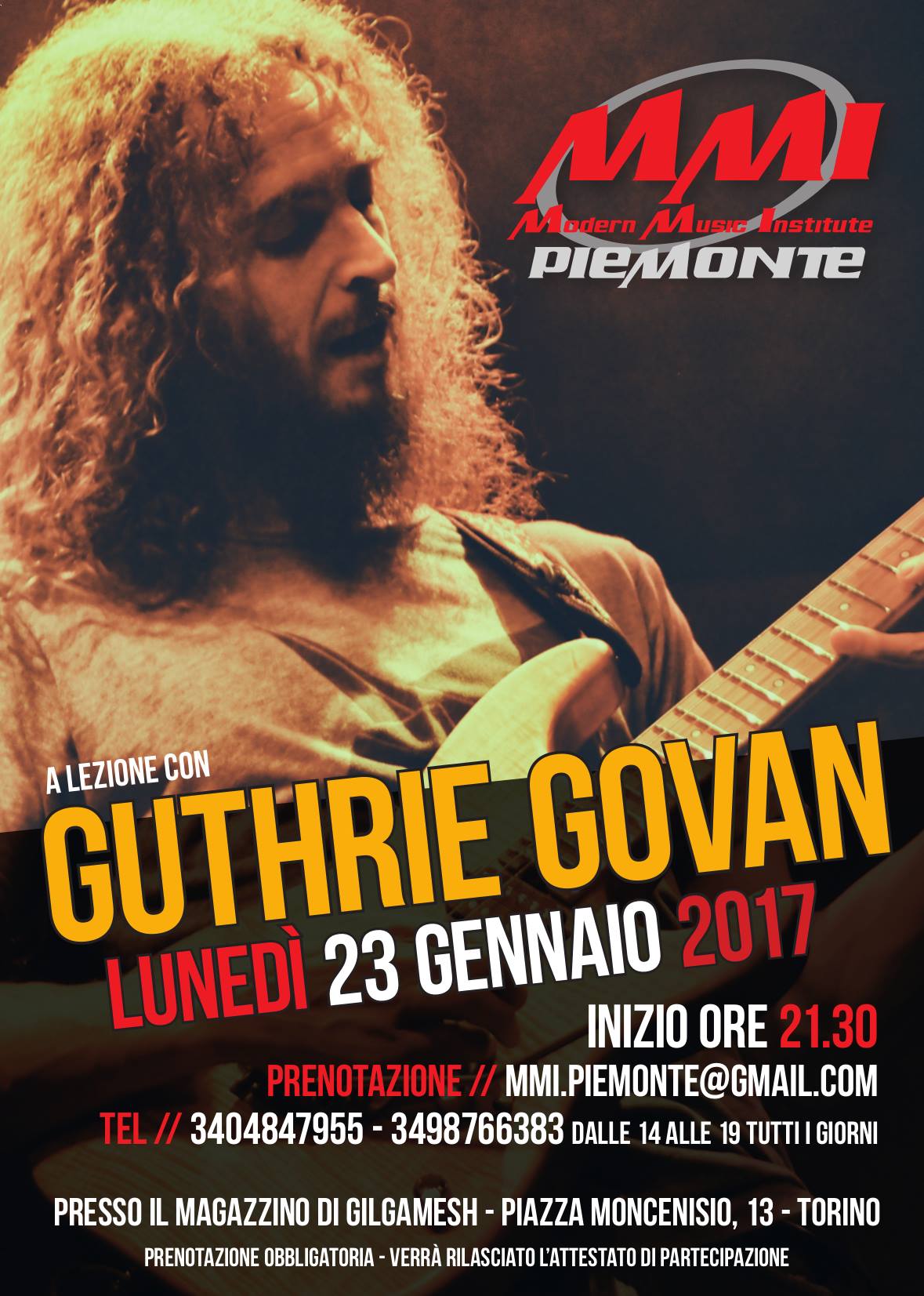 Guthrie Govan Masterclass MMI Piemonte 2017