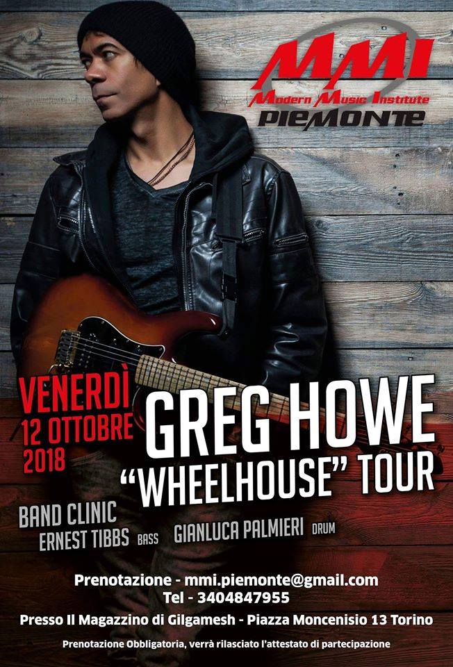 Greg Howe Wheelhouse Tour MMI Piemonte 2018